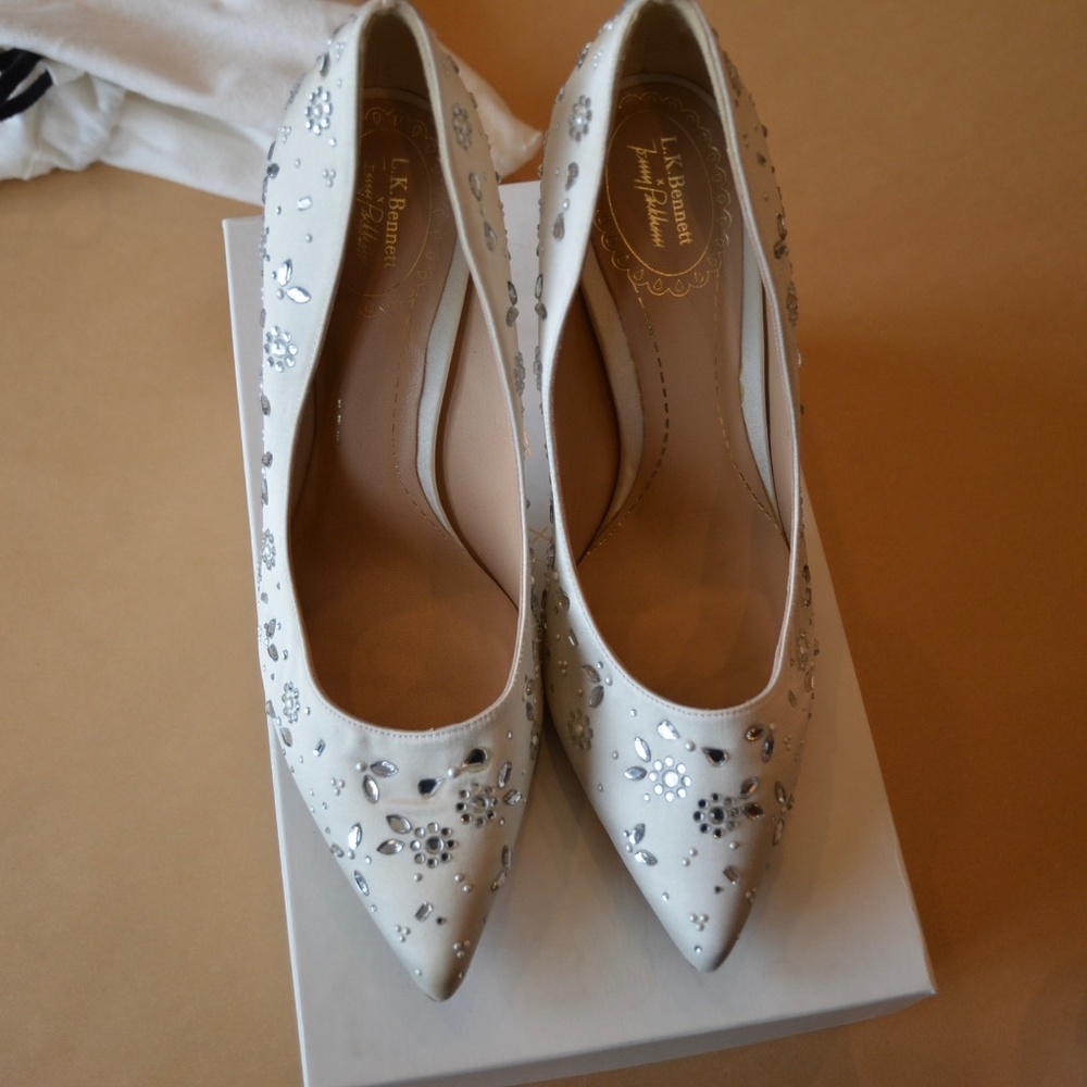 L.K. Bennett London Crystal Pumps NWT